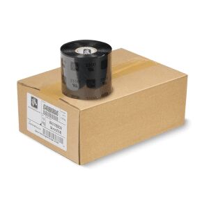 Zebra 03400BK06045 Premium Black Wax/Resin Ribbon 60mm x 450m - 6 Pack (Original)