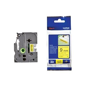 Brother P-Touch TZe Laminated Tape 9mm x 8m Black on Yellow TZES621