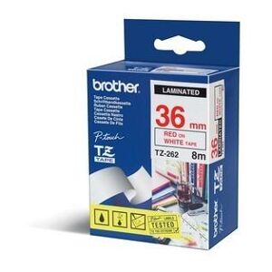 Original Brother P-Touch TZE262 36mm Gloss Tape - Red on White