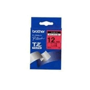 Original Brother P-Touch TZE431 12mm Gloss Tape - Black on Red