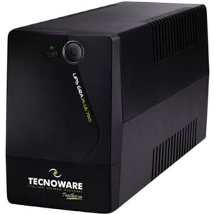 Tecnoware Power Systems Tecnoware UPS ERA PLUS 750, Unterbrechungsfreie Stromversorgung mit 750 VA, Schutz vor Stromausfällen und Spannungsspitzen für PCs, Modems, Videoüberwachung, AVR, Autonomie 10 Min. PC-40 Min. Modem