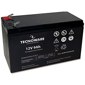 Tecnoware Power Systems Tecnoware Ersatzbatterie für Unterbrechungsfreie Notstromversorgung (USV), Videoüberwachungs und Alarmsysteme 12V Kapazität 9 Ah Faston-Anschluss 6.3 mm Abmessungen 15,1 x 9,4 x 6,5 cm