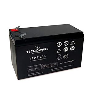 Tecnoware Power Systems Tecnoware Ersatzbatterie für Unterbrechungsfreie Notstromversorgung (USV), Videoüberwachungs und Alarmsysteme 12V Kapazität 7 Ah Faston-Anschluss 6.3 mm Abmessungen 15,1 x 9,4 x 6,5 cm