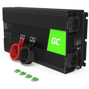 Green Cell ® 1500W/3000W 12V auf 230V Volt kfz Spannungswandler Wechselrichter Power Solar Inverter DC AC Umwandler Stromwandler Fahrzeuge Wohnwagen Auto Modifizierte Sinus Sine Wave Autoladegerät