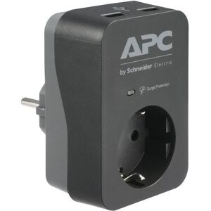 APC PME1WU2B-GR Essential SurgeArrest Black 1 Ausgang, 230V, 2 USB-Ports