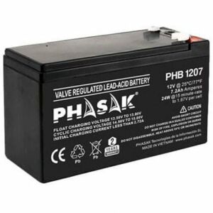 Batteri til System til Uafbrydelig Strømforsyning Phasak PHB 1207 12 V