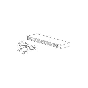 APC Metered Rack PDU AP7821B - Strømfordelingsenhed (rackversion) - AC 100-240 V - Ethernet 10/100 - input: IEC 60320 C20 - output-stikforbindelser: 8 (power IEC 60320 C13) - 1U - 2.5 m ledning - for P/N: SMTL1000RMI2UC, SMX1000C, SMX1500RM2UC, SMX1500RM2