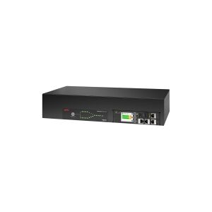 APC NetShelter - Automatisk transferkontakt (rackversion) - AC 207-253 V - 7400 VA - 1-faset - USB, Ethernet 10/100/1000 - output-stikforbindelser: 18 - 2U - 2.44 m ledning - sort