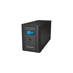 BlueWalker PowerWalker VI 2200 LCD - UPS - AC 230 V - 1200 Watt - 2200 VA - 9 At - USB - output-stikforbindelser: 4 - sort