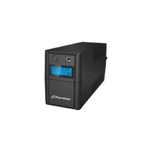 BlueWalker PowerWalker VI 850SE LCD/IEC - UPS - AC 230 V - 480 Watt - 850 VA - 9 At - USB - output-stikforbindelser: 4 - sort