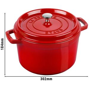 GGM Gastro - STAUB LA COCOTTE - Cocotte - Ø 240mm - Fonte - Rouge cerise Rouge