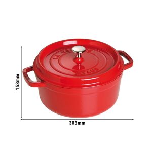 GGM Gastro - STAUB LA COCOTTE - Cocotte - Ø 240mm - Fonte - Rouge cerise Rouge