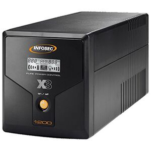 INFOSEC UPS SYSTEM Infosec X3 EX Onduleur 1200 VA 4 Prises Schuko-FR RJ11-45 LCD USB Noir - Publicité