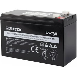 VULTECH Batteria Ermetica al Piombo Per UPS  GS-7AH Rev. 2.1 12V 7A