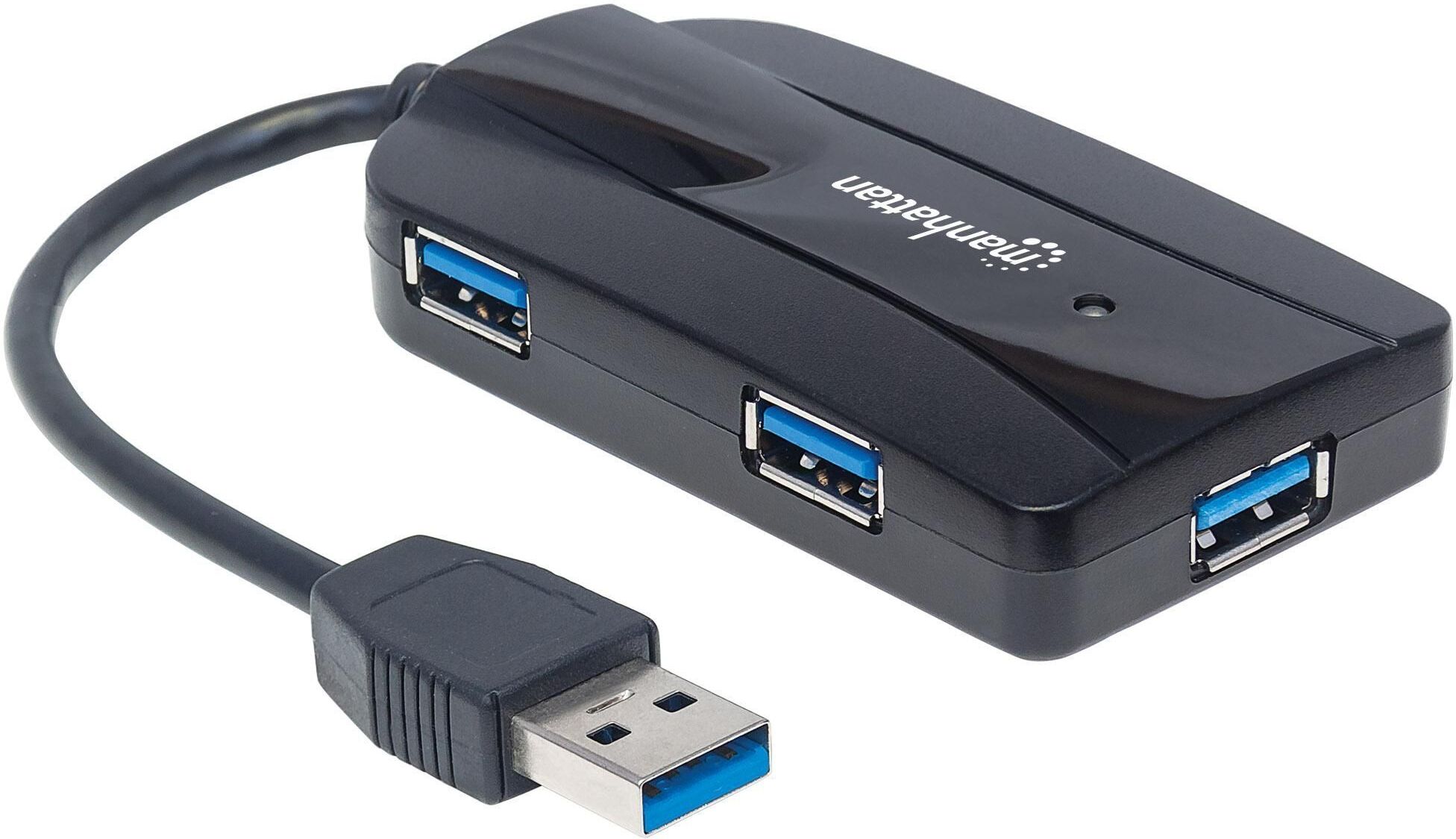 Manhattan Hub USB3.0 3 Porte e Lettore di Schede