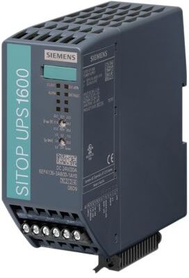 Siemens Alimentatore a montaggio su guida DIN  SITOP UPS1600, 480W, 24V cc max, 20A, 1 uscite, 125 x 50 x 125mm 24V cc, 6EP4136-3AB00-1AY0