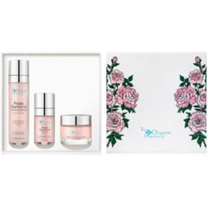 The Organic Pharmacy Pleje Ansigtspleje Gavesæt Rose Diamond Face Cream 50 ml + Rose Diamond Exfoliating Cleanser 50 ml