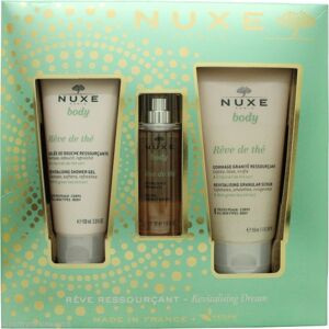 Nuxe Body Rêve de Thé Revitalising Dream Gift Set 30ml Exalting Fragrant Water + 100ml Revitalising Shower Gel + 150ml Revitalising Granular Scrub