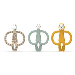 Animal Teether Gift Set coffret cadeau Giraffe Gigi, Lion Luda, Monkey Mint(pour enfant)