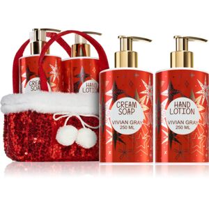 Vivian Gray Red Glitters Patchouli & Peony coffret cadeau (mains)