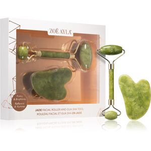 Zoë Ayla Jade Facial Roller And Gua Sha Tool coffret cadeau visage