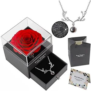 ROSE ETERNELLE AVEC Bijoux, Cadeau Femme Noël Bijoux, Idee Cadeau