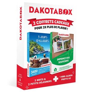 Coffret cadeau Dakotabox Bi-pack 3 jours idylliques et La box souvenirs - Publicité