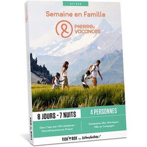 Ticknbox Coffret cadeau Tick'nBox Pierre & Vacances Semaine en Famille - Publicité