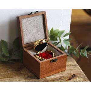 Cadeaux.com Coffret personnalisé avec rose en or et rose éternelle secrète