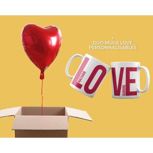 Cadeaux.com Mugs personnalisés couple - Avec ballon hélium cœur - Publicité