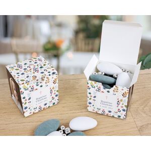 Cadeaux.com Boîtes a dragees personnalisees avec dragees chocolat et amandes - Fleurs des Champs