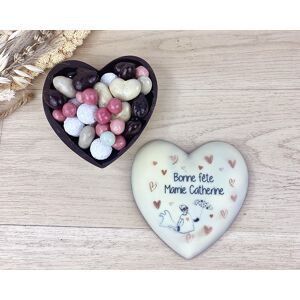 Cadeaux.com Coeur tout chocolat personnalise - Bonne Fete Mamie