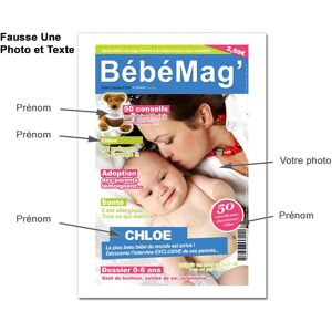 Cadeaux.com Poster photo personnalise - Fausse Une de Magazine Bebe