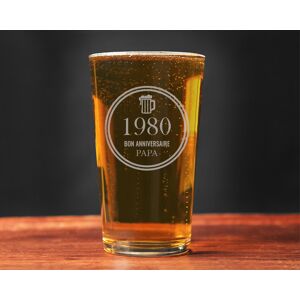Cadeaux.com Verre à bière personnalisé anniversaire - Année de naissance