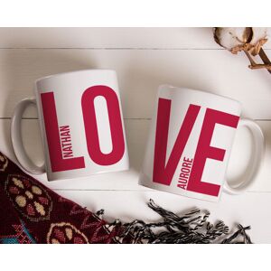Cadeaux.com Duo de mugs personnalisés prénoms couple - Love - Publicité