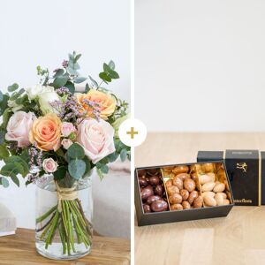 Interflora Bouquet Délicatesse et ses amandes au chocolat - Fleurs & Cadeaux Interflora