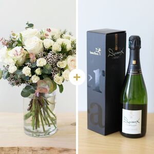 Interflora Bouquet de Fleurs et Champagne - Livraison en 4H - Interflora - Idée Cadeau Anniversaire
