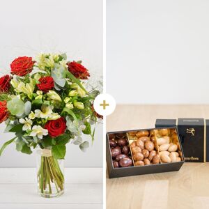 Interflora Idée Cadeau Anniversaire - Bouquet Dolce Vita et ses Chocolats - Livaison Fleurs Interflora