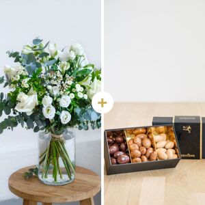 Paradis blanc et ses amandes au chocolat - Interflora - Livraison bouquet de fleurs