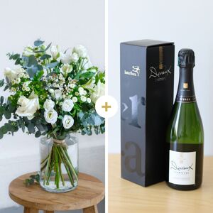 Interflora Bouquet de Fleurs Paradis blanc et Champagne Devaux - Interflora - Livraison Cadeau en 4H