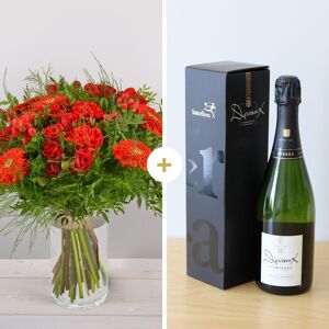 Interflora Bouquet Pomme d'amour et Champagne - Idée Cadeau Anniversaire - Livraison en 4H - Interflora