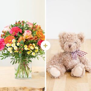 Interflora - Bouquet Tutti frutti et son ourson Harry - Livraison Fleurs en 4H