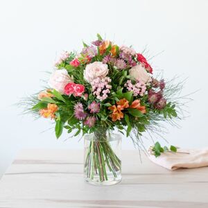 Interflora Vénus : bouquet de roses, alstroemérias à dominante rose