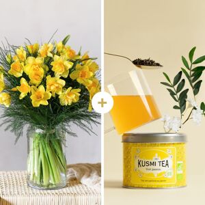Interflora Brassée de Jonquilles et son coffret Kusmi Tea  - Interflora - Livraison de plantes