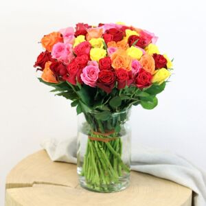 Brassee de roses multicolores Max Havelaar - Interflora - Livraison roses