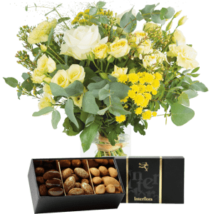 Interflora Bouquet Cristal et ses amandes au chocolat - Livraison Fleurs Interflora