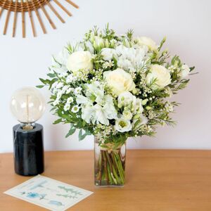 Interflora Jade et son vase offert - Bouquet de fleurs interflora - Livraison en 4H