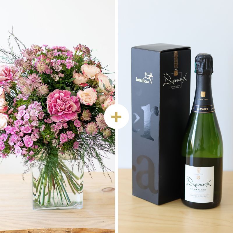 Velours et son champagne Devaux - Interflora - Livraison bouquet de fleurs