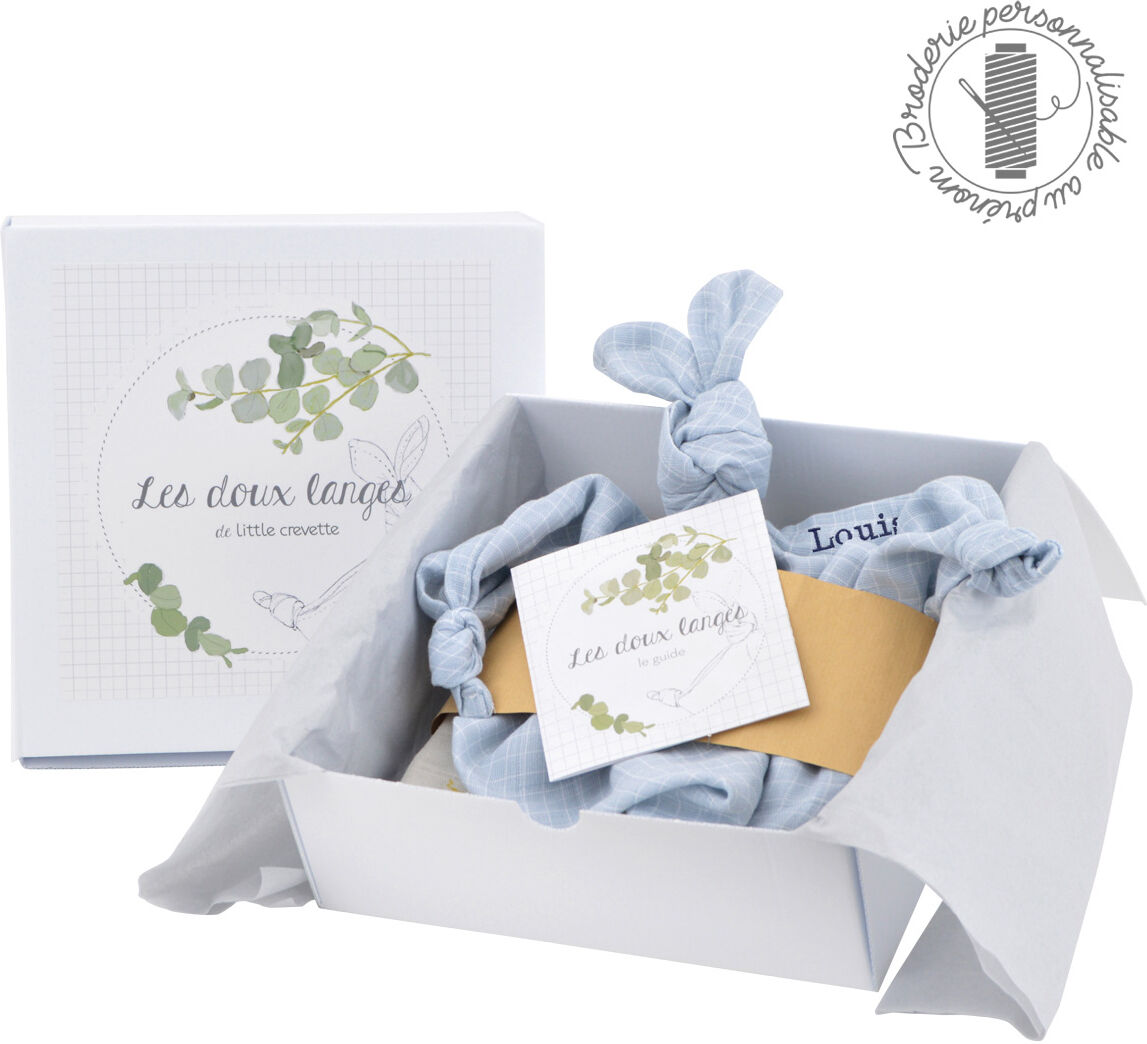 LITTLE CREVETTE Coffret personnalisé Doux Langes - lot Lucien