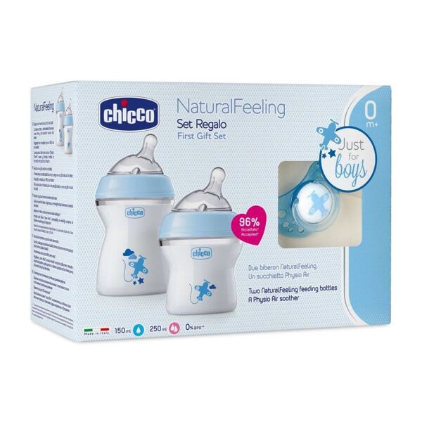 set regalo natural feeling bimbo chicco cofanetto